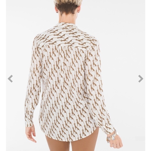 Chicos Whimsy Cheetah Blouse Shirt - Picture 2 of 16